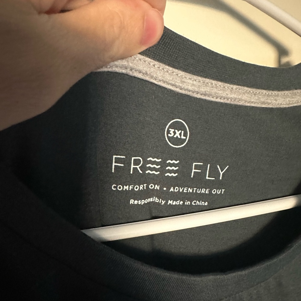 Free Fly Mens blue heritage tee NWT